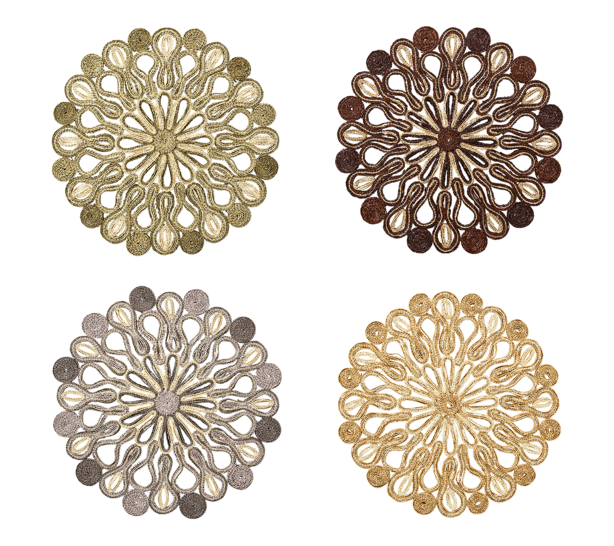 Marisol Placemats in Earth Tones, Set of 4