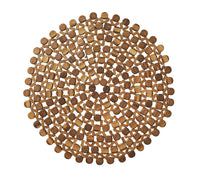 Round Bamboo Placemat in Brown