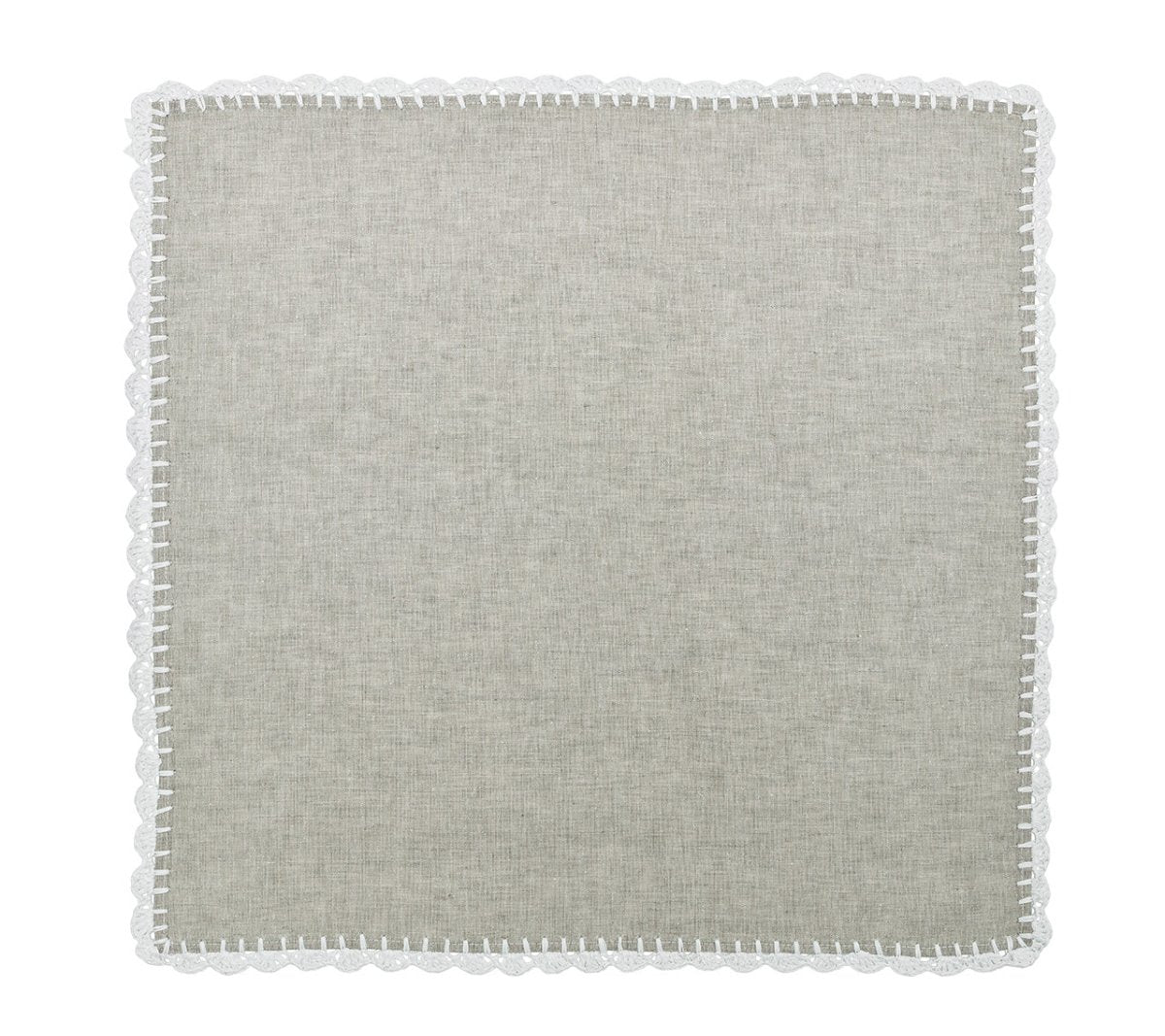 Shell Edge Napkin in Gray & White, Set of 4