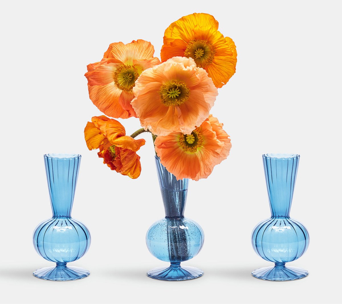 Kim Seybert, Inc.Tess Bud Vase in Blue, Set of 3 in a BoxHome Decor