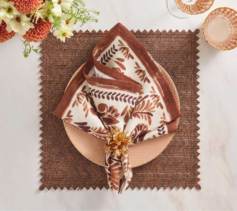 Vista Reversible Placemat in Natural & Brown