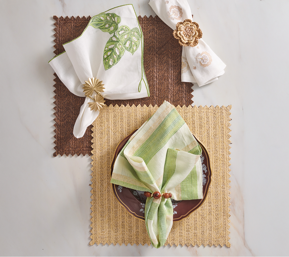 Vista Reversible Placemat in Natural & Brown