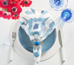 Kim Seybert Luxury Watercolor Napkin in Blue