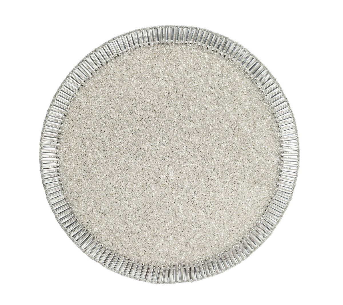 Kim Seybert Luxury Bevel Placemat in Silver & Crystal