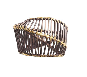 Kim Seybert Luxury Cage Napkin Ring in Gold & Black