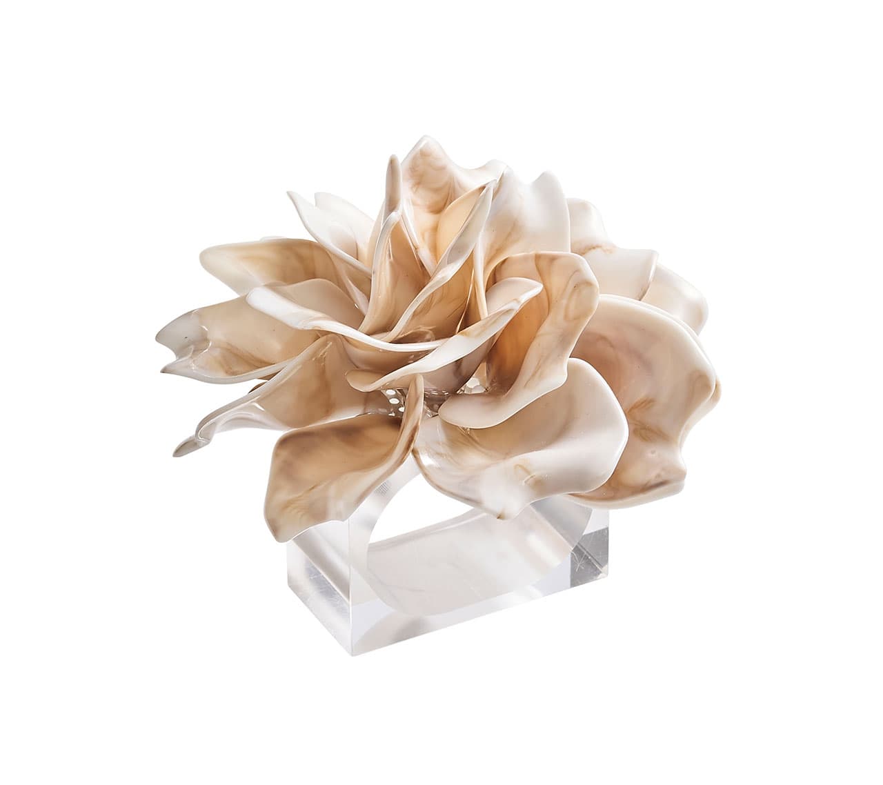 Kim Seybert, Inc.Dahlia Napkin Ring in Ivory, Set of 4Napkin Rings