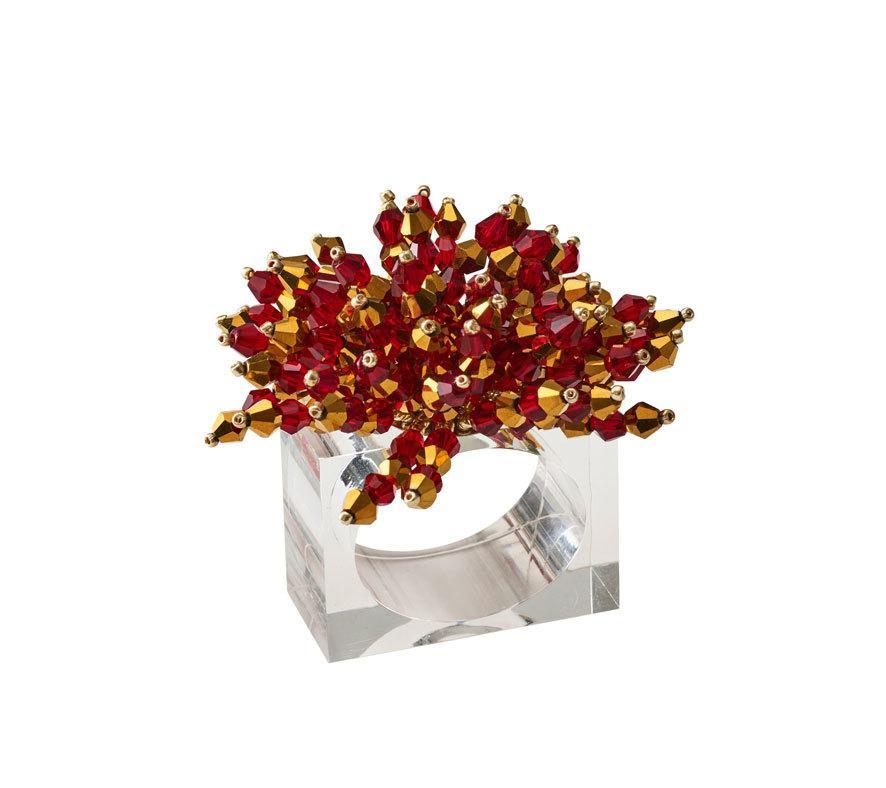Kim Seybert Luxury Brilliant Napkin Ring in Red