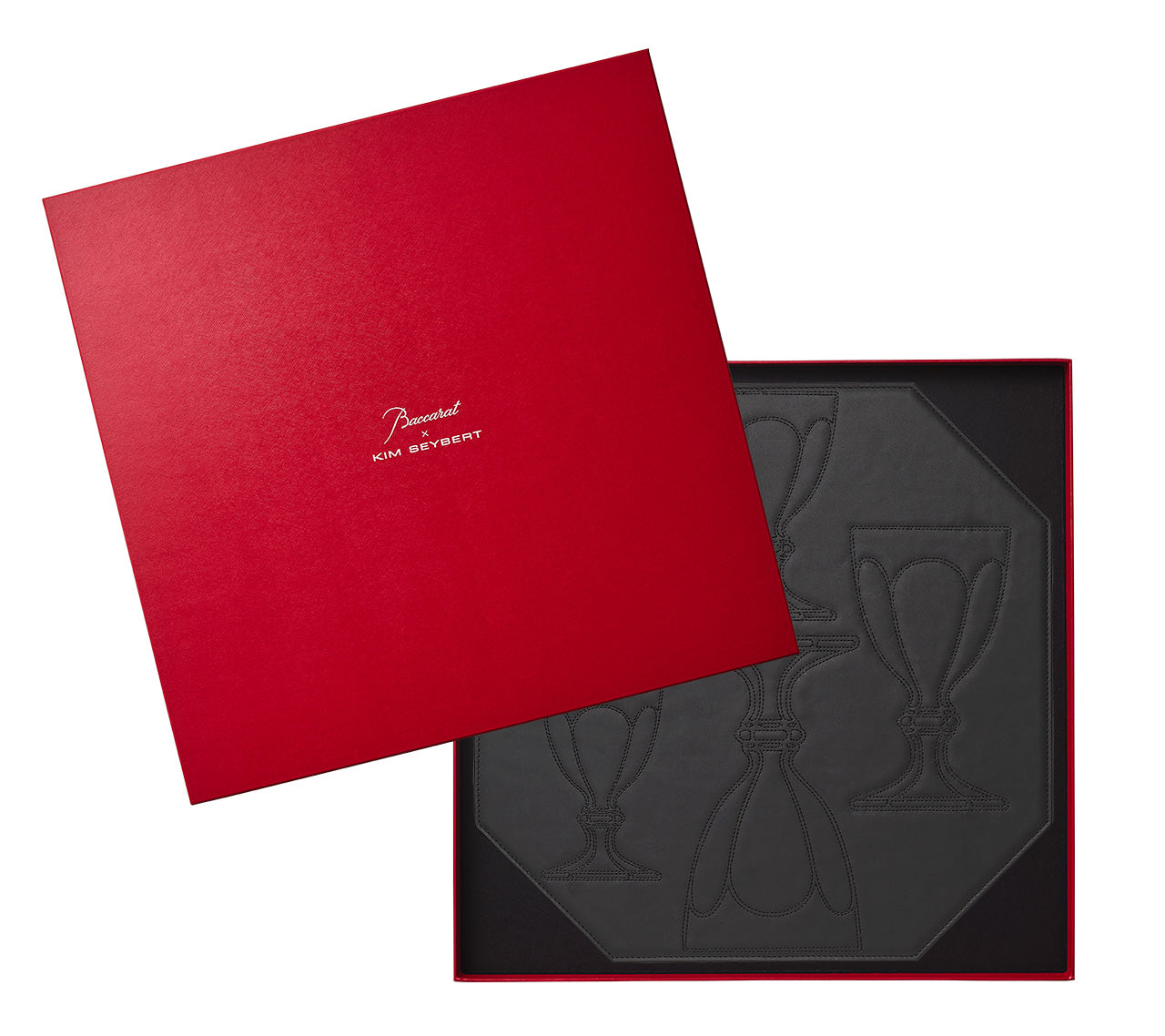 Kim Seybert Luxury Harcourt Placemat in Black in a Gift Box