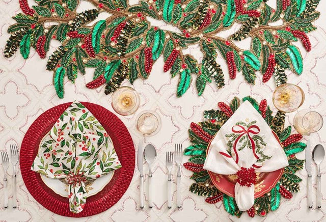 Luxury Christmas Table Placemats | Exquisite Holiday Decor by Kim Seybert