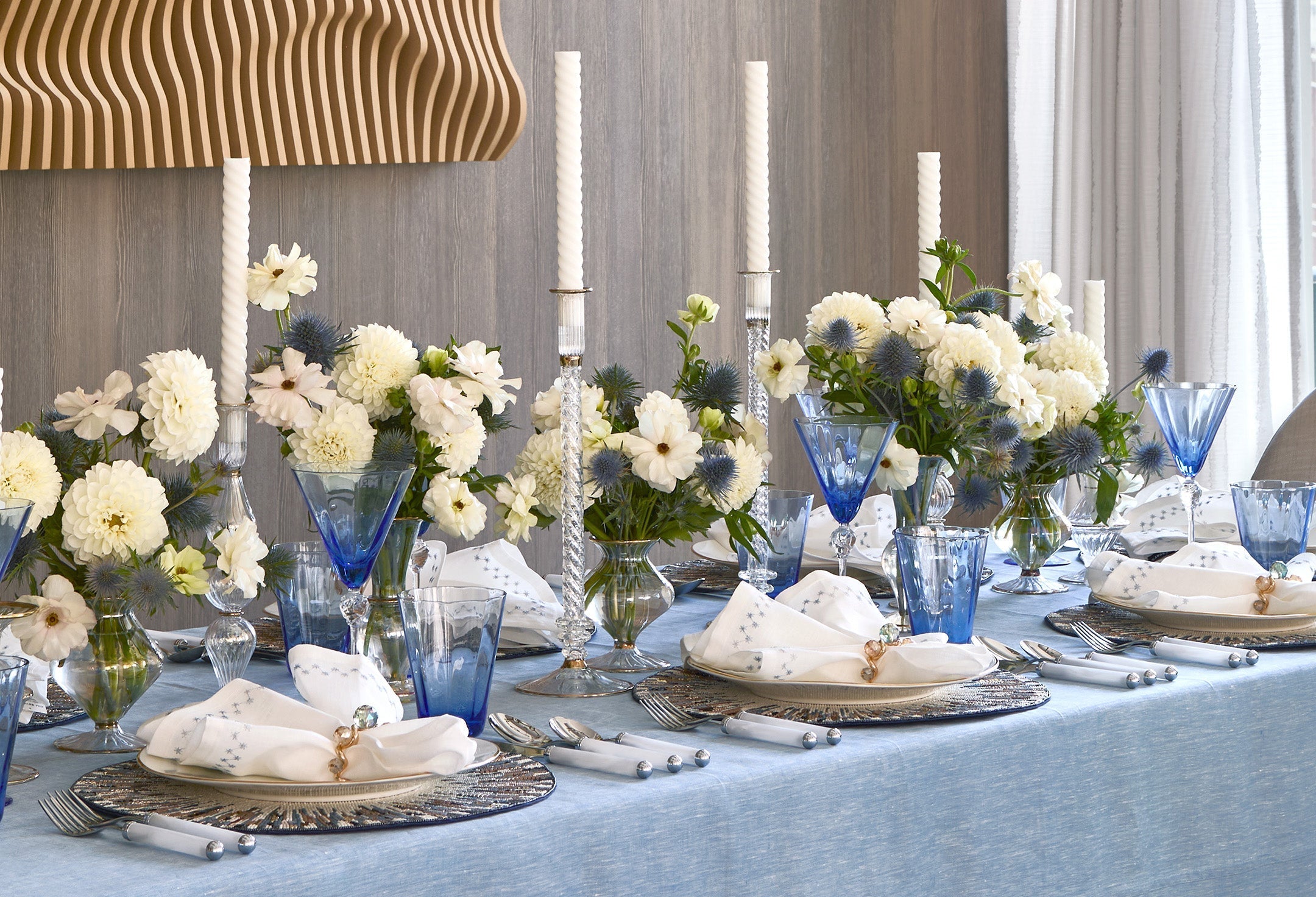 Fall table decor with Kim Seybert luxury designer tableware, styled as jewel-inspired fashion runway trends 2025