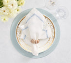 Jardin Napkin in White & Periwinkle, Set of 4