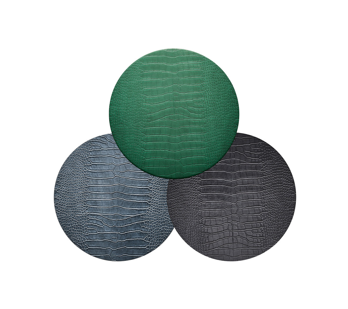 Croco Placemats in Dark Tones, Set of 4