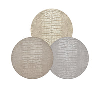 Croco Placemats in Metallic Tones, Set of 4