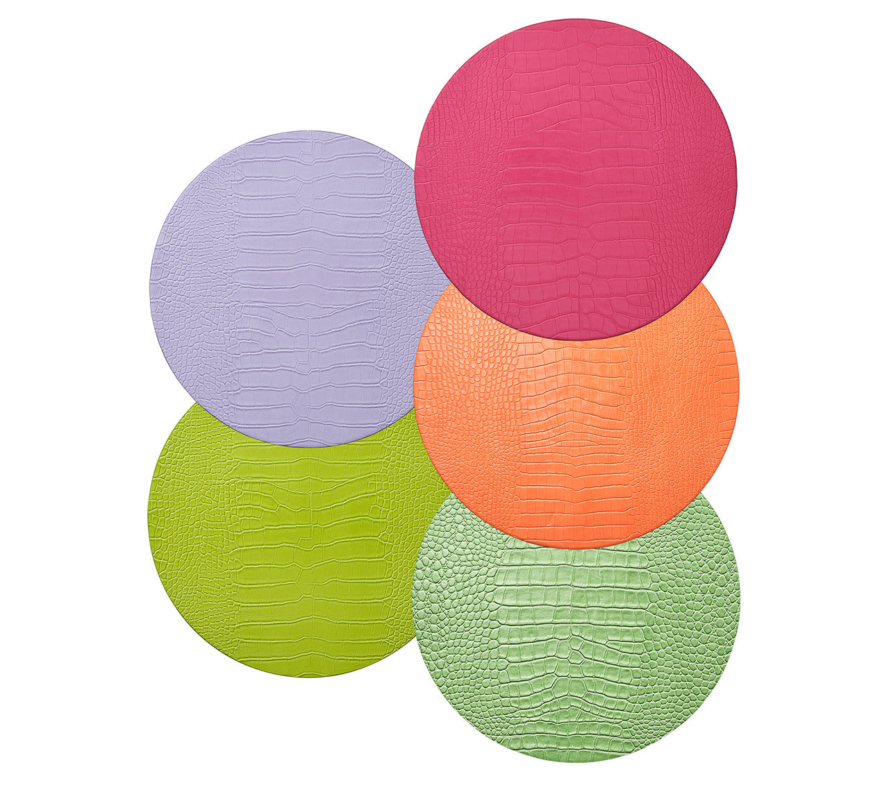 Croco Placemats in Pastel Tones, Set of 4