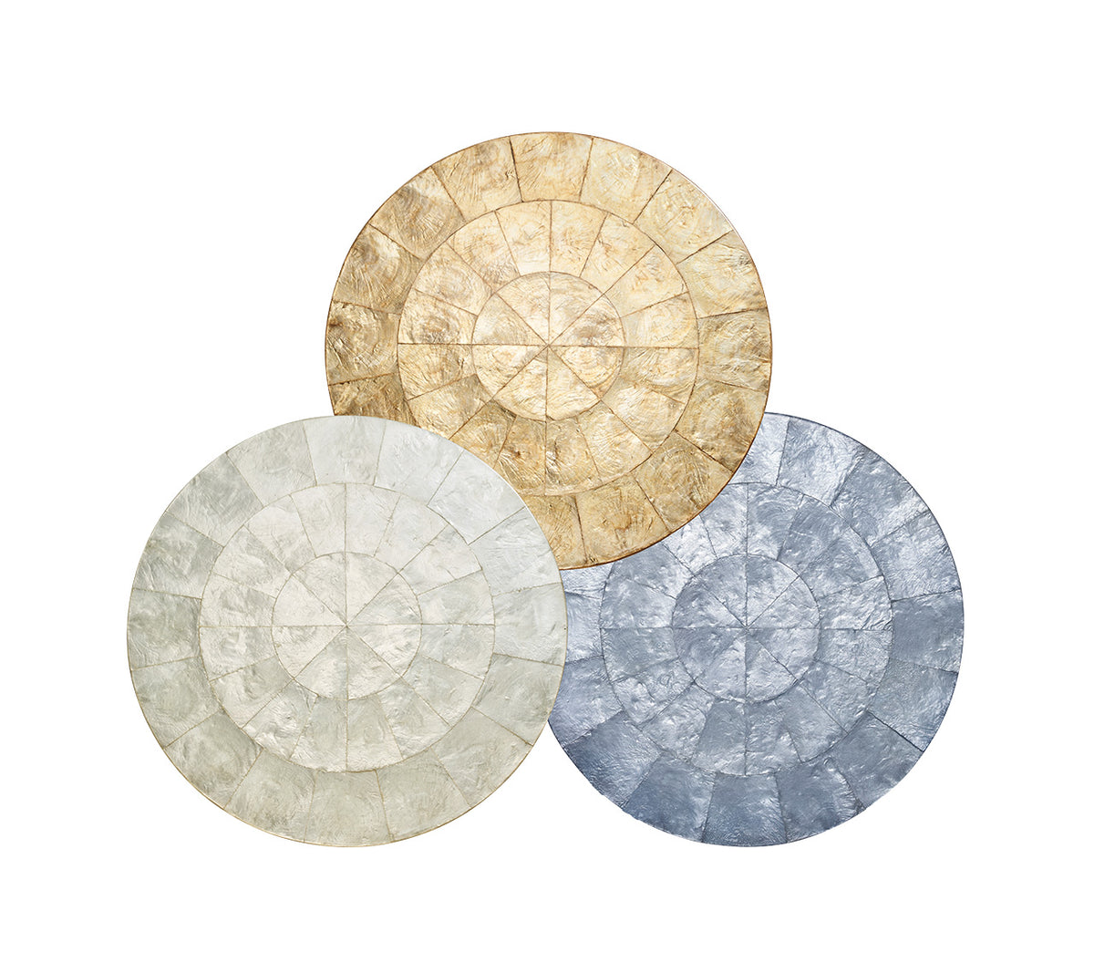 Round Capiz Placemats, Set of 4
