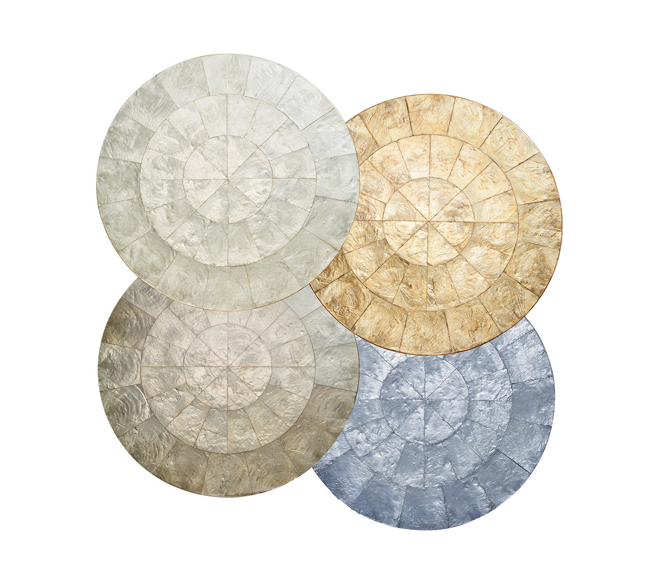 Round Capiz Placemats, Set of 4