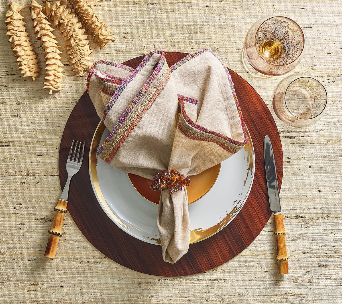 Oak Placemat in Brown, Set of 4