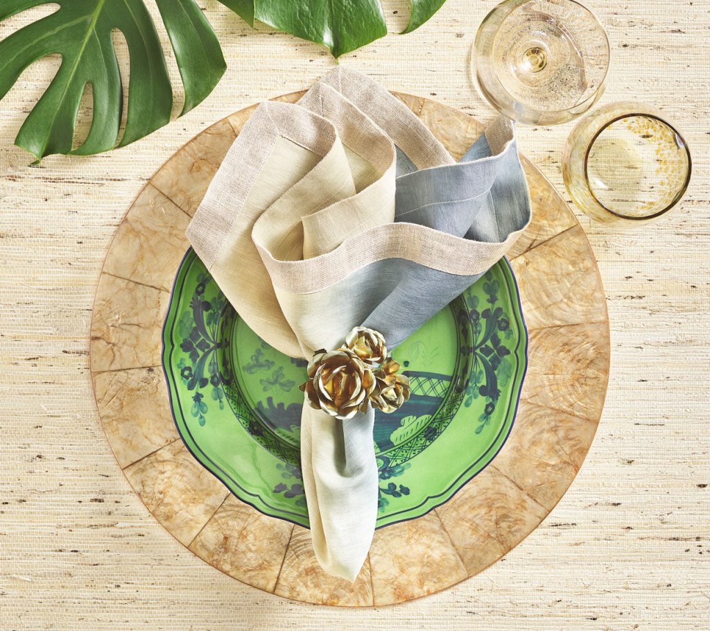 Dip Dye Napkins in Earth Tones, Set of 4