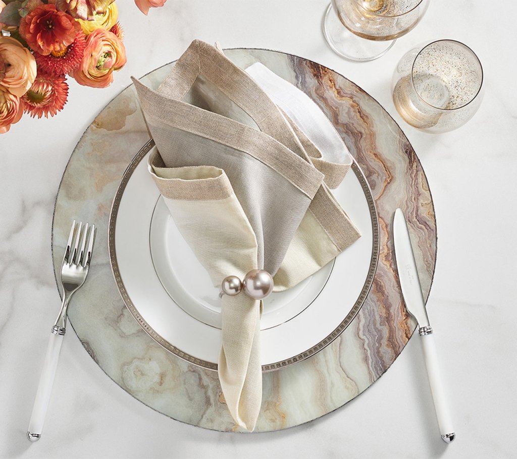 Dip Dye Napkins in Earth Tones, Set of 4