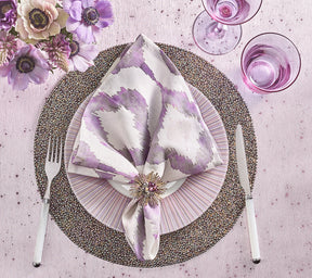 Watercolor Napkin in Gray & Lilac, Set of 4