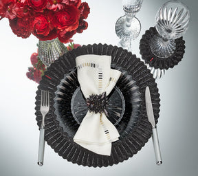 Kim Seybert, Inc.Etoile Placemat in Black, Set of 2 in a Gift BoxPlacemats