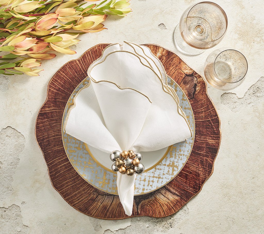 Bauble Napkin Ring in Gold & Silver | Kim Seybert