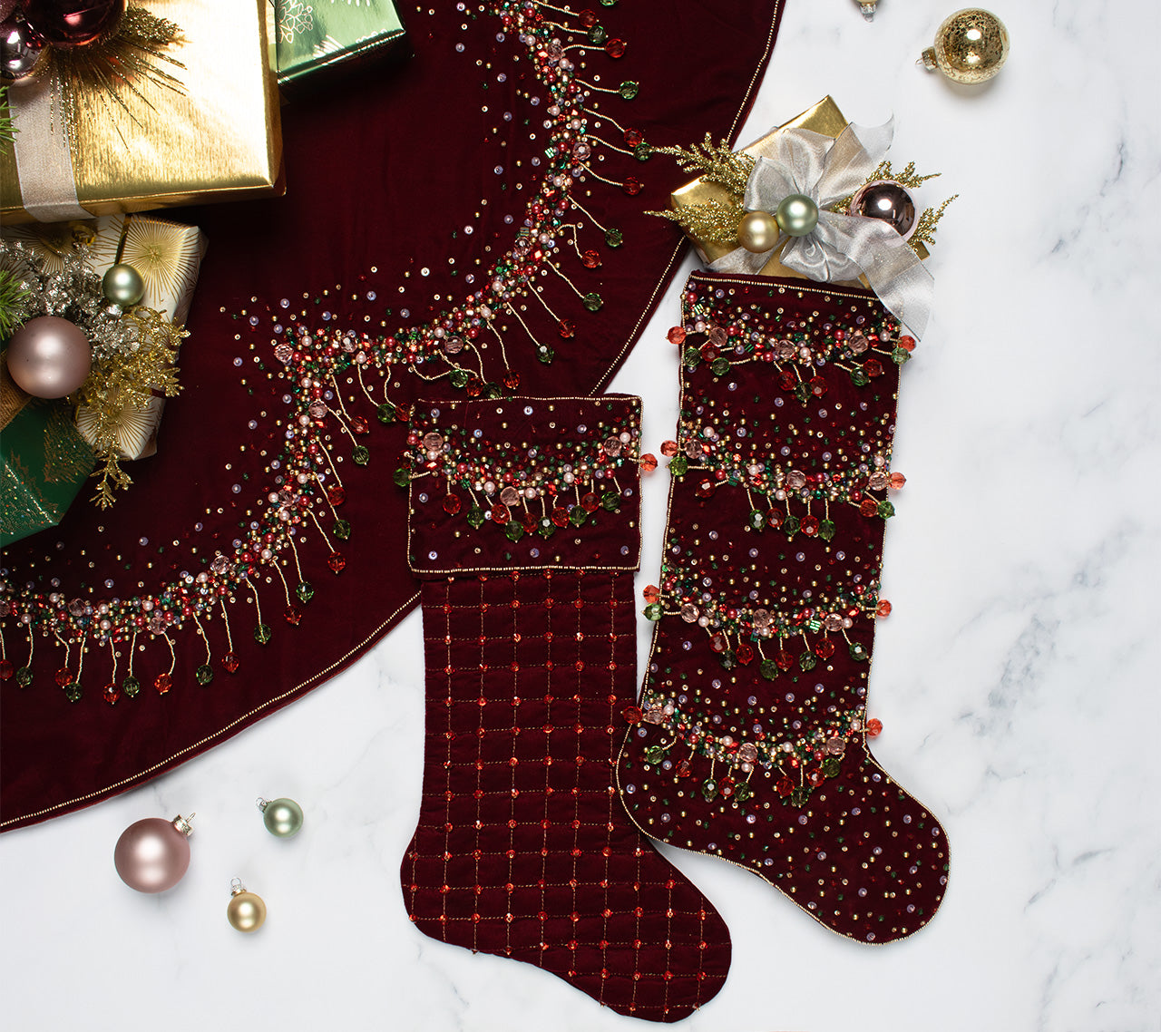Christmas Stocking Leopard Print and Red Velvet – Reilly-Chance