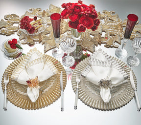 Kim Seybert, Inc.Etoile Placemat in Crystal & Silver, Set of 2 in a Gift BoxPlacemats