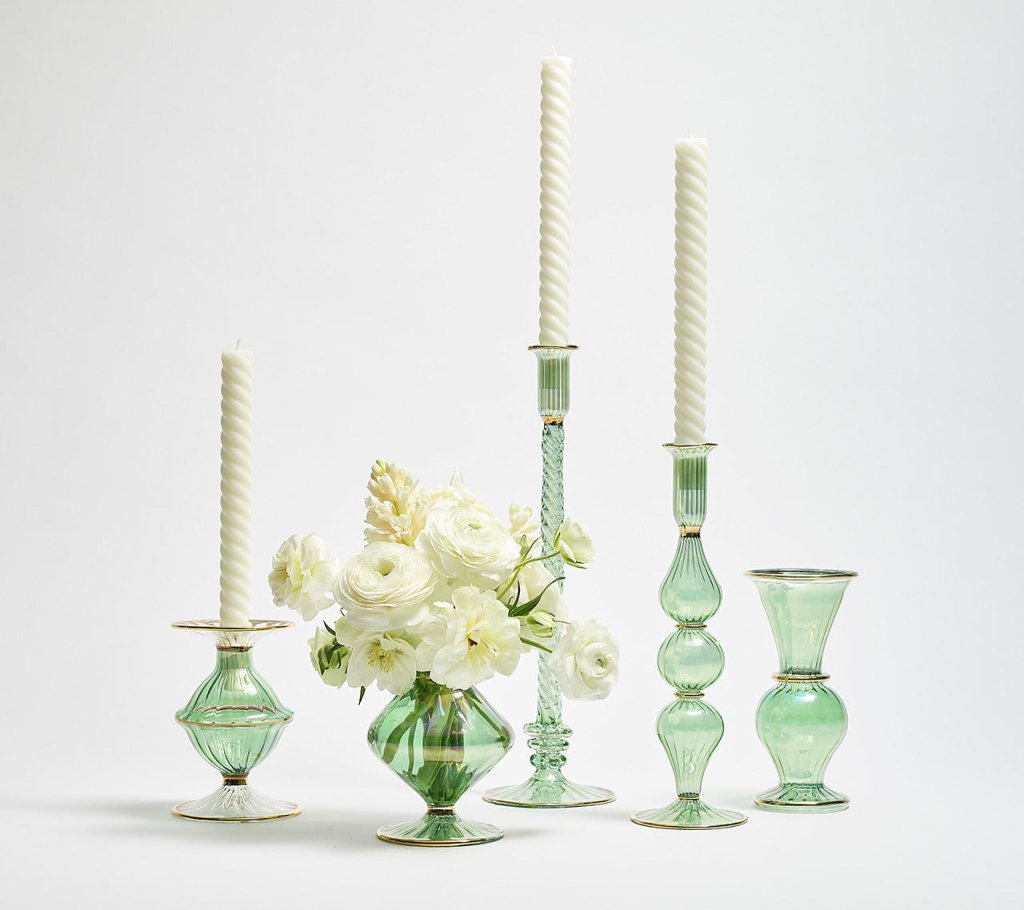 Trumpet Bud Vase in Blue - Thumbnail 2