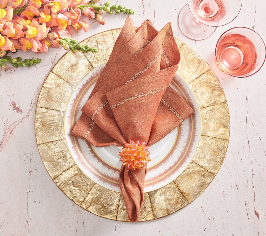 Kim Seybert, Inc.Classic Napkin in Rust, Set of 4Napkins