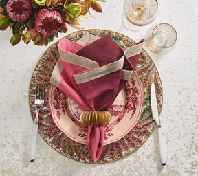 Kim Seybert, Inc.Dip Dye Napkin in Berry & Plum, Set of 4Napkins