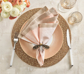 Dip Dye Napkins in Warm Tones, Set of 4