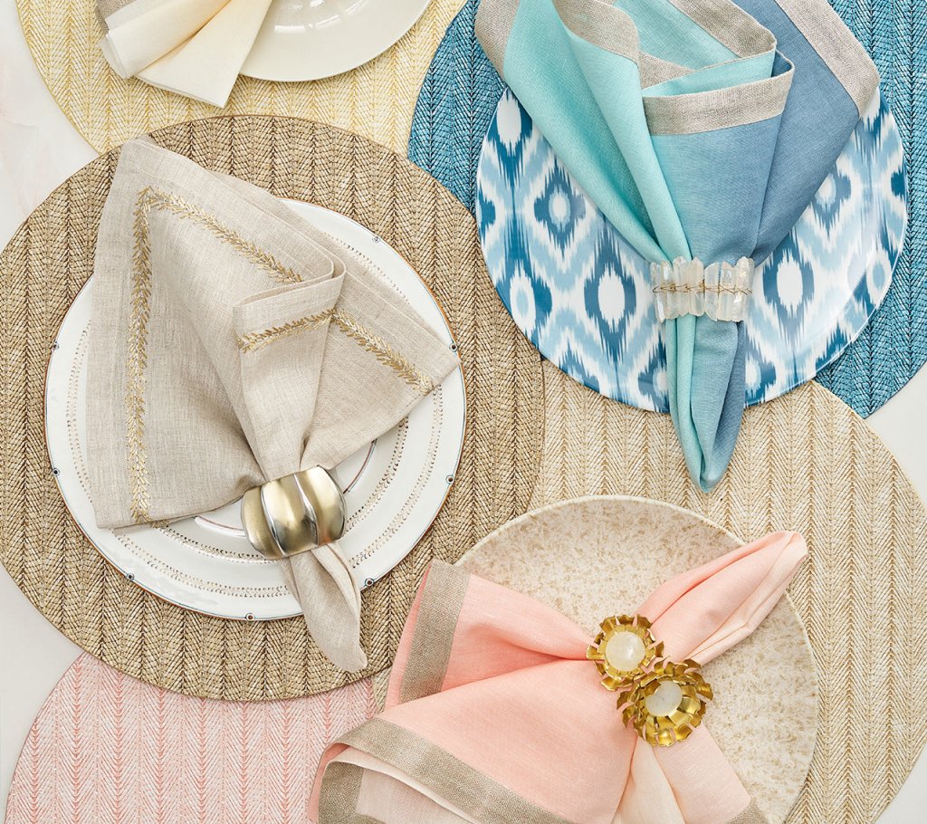 Kim Seybert, Inc.Herringbone Placemat in Tan, Set of 4Placemats