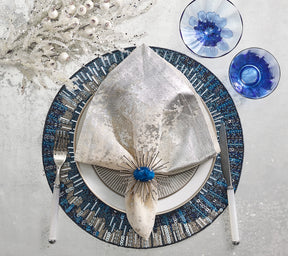 Kim Seybert Luxury Illusion Placemat in Midnight & Silver