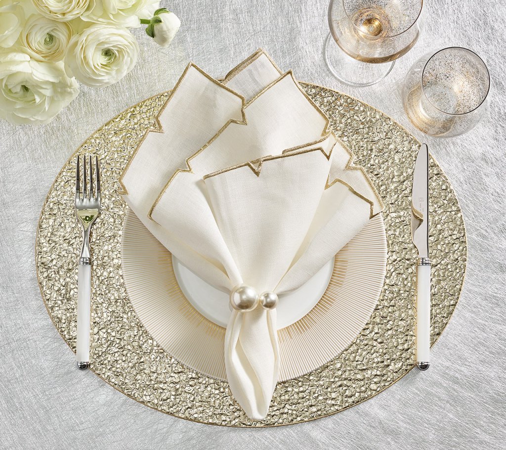 Pearl Napkin Rings, Set of 4