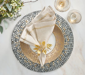 Shell Mosaic Placemat in Gray & Taupe, Set of 4