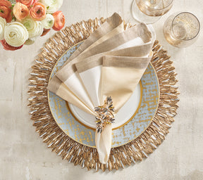 Ray Placemat in Gold & Crystal, Set of 2
