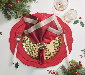 Tailored Placemat in Red, Set of 4