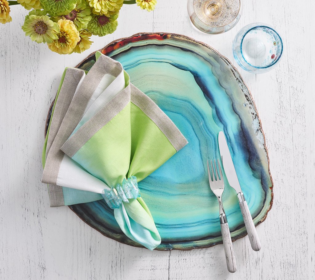 Kim Seybert, Inc.Azure Placemat in Turquoise, Set of 4Placemats