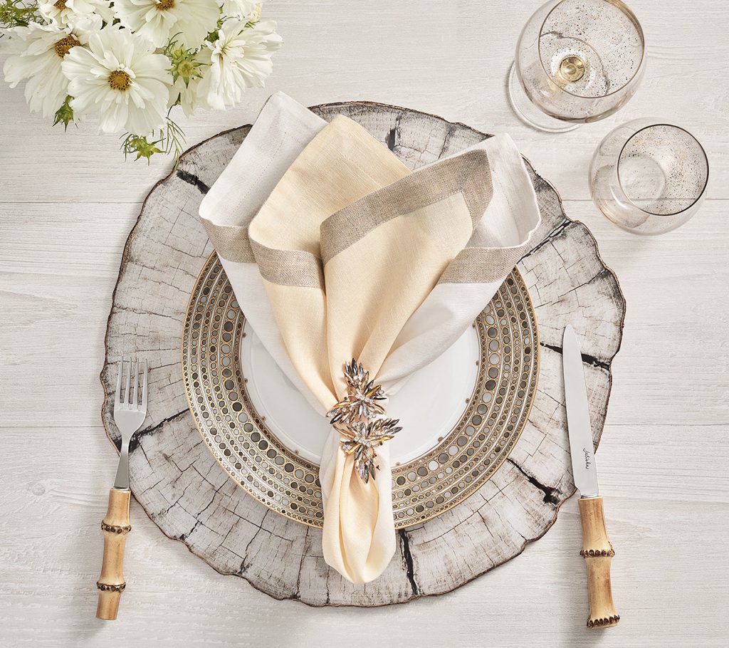 Kim Seybert, Inc.Birch Placemat in Ivory & Natural, Set of 4Placemats