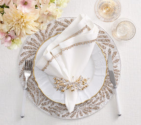 Kim Seybert, Inc.Fireworks Placemat in White, Gold & Silver, Set of 2Placemats