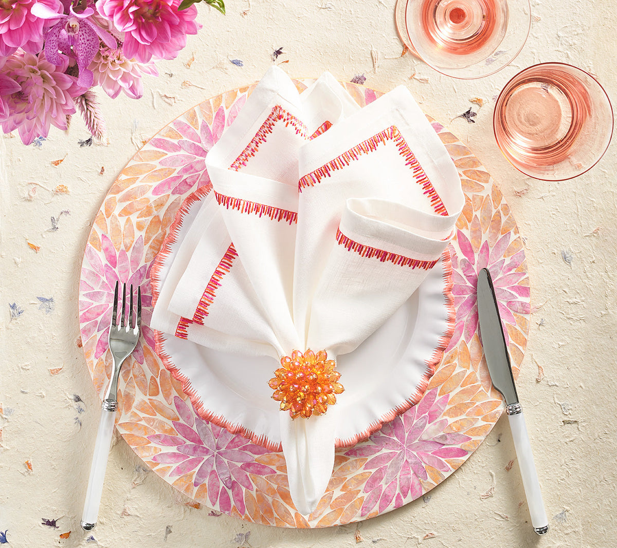 Flora Placemat in Sorbet, Set of 4