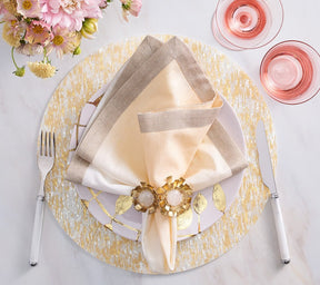 Kim Seybert, Inc.Glimmer Placemat in Yellow & Ivory, Set of 4