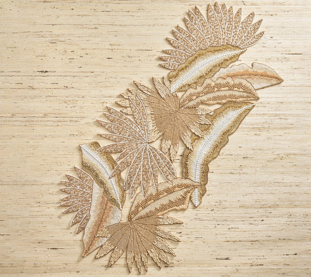 Java Table Runner in Gold and Silver