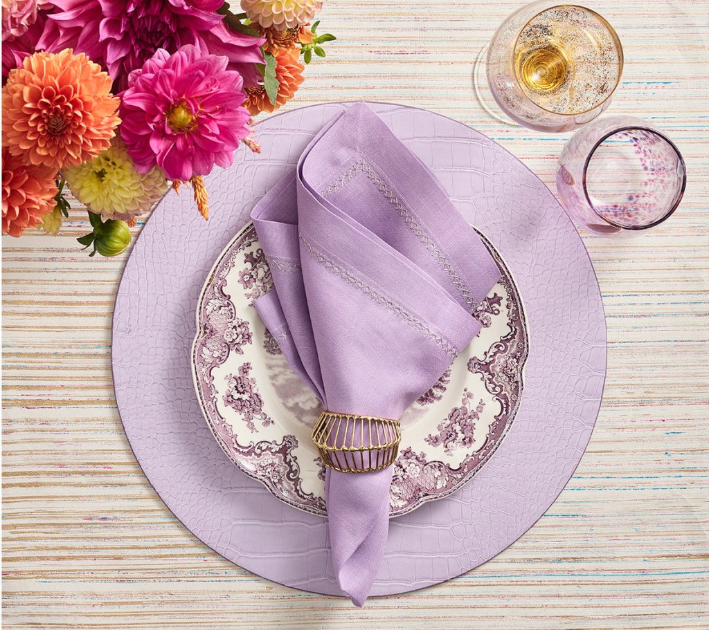 Croco Placemat in Lilac, Set of 4