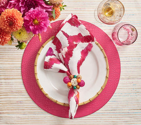 Croco Placemat in Fuchsia, Set of 4