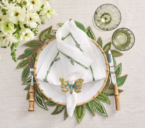 Kim Seybert, Inc.Trellis Placemat in Green & Gold, Set of 2Placemats