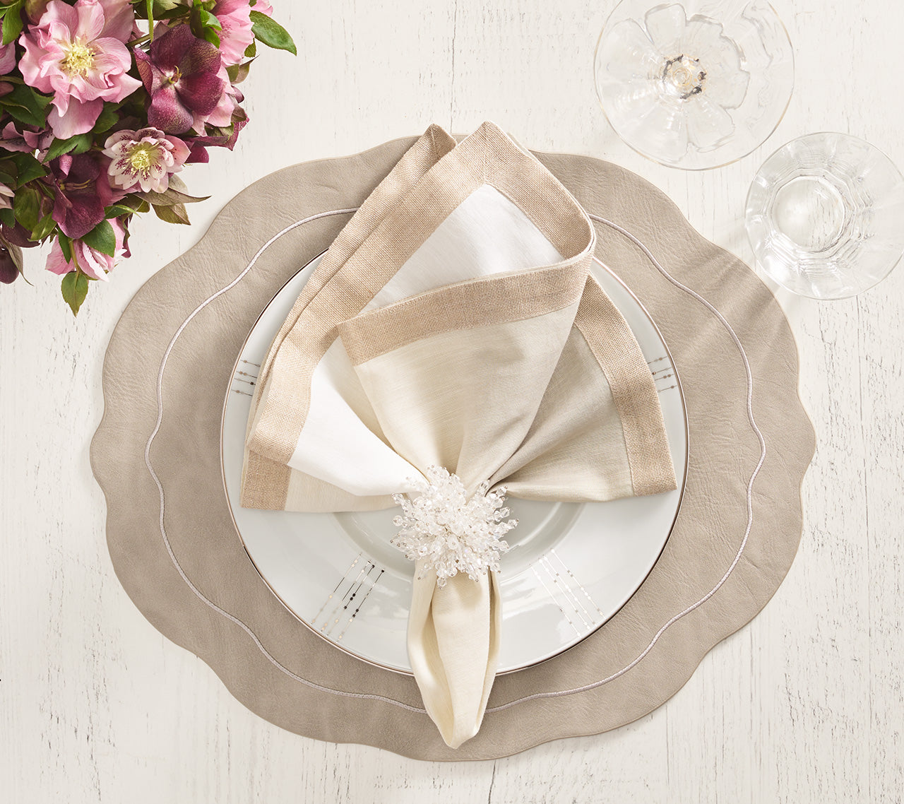 Tailored Placemats in Neutral Tones, Set of 4