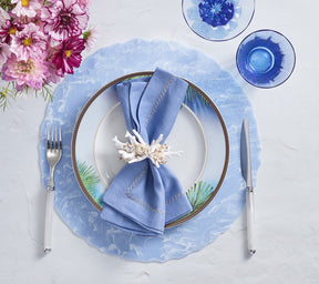 Classic Napkins in Blues, Set of 4