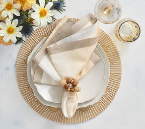 Dip Dye Napkins in Earth Tones, Set of 4